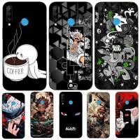 ราคา สําหรับ Huawei P30 Lite กรณีซิลิคอนปกหลังสําหรับ Huawei P 30 Lite P30lite โทรศัพท์สีดํา tpu กรณีตลก Punk (51113007009)