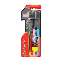 ราคา คอลเกต แปรงสีฟันชาร์โคลสลิมซอฟท์นุ่มพิเศษ Colgate Charcoal Slim Soft 2Pcs. (44480352952)