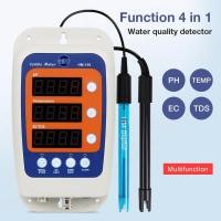 ราคา 4 in 1 เครื่องทดสอบคุณภาพน้ําออนไลน์ Monitor HM100 Combo Meter PH Temp TDS EC Meter เครื่องวิเคราะห์น้ํา ATC 0.0 - 60.0°C สําหรับไฮโดรโปนิกส์ (55765652504)