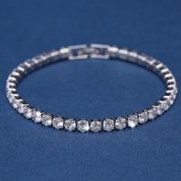 ราคา สร้อยข้อมือฝังเพชร Moissanite (โมอีส) พร้อมใบเซอร์GRA เงินแท้ 92.5% ชุบทองคำขาว (18689231746)