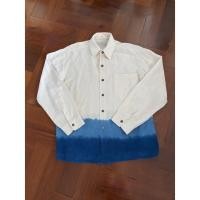 ราคา เสื้อเชิ้ตผ้าฝ้ายย้อมครามธรรมชาติ ทรงและสีสวย (16354703319)