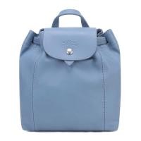 ราคา พร้อมส่ง ของแท้ 100% เป้หนังแกะ New Longchamp Le Pliage Cuir MINI Leather Backpack สี Blue L1306757A30 (22748522536)