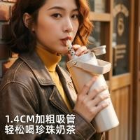 ราคา 316สแตนเลสเซรามิกซับกระติกน้ําร้อนถ้วยแบบพกพาความจุขนาดใหญ่ดื่มคู่รถถ้วยด้วยฟาง (46317639629)