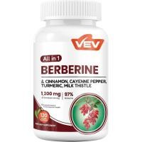 ราคา VEV อาหารเสริม Berberine พร้อมอบเชย Ceylon พริกคาเยน ขมิ้น Milk Thistle – 120 แคปซูล (52164103731)