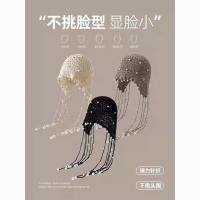 ราคา แฮนด์เมดมุกกลวงโครเชต์ถักหมวกผู้หญิงฤดูใบไม้ผลิฤดูใบไม้ร่วงบางสไตล์สไตล์ชาติพันธุ์พู่สไตล์โบฮีเมียนเป่าโถว#手工珍珠镂空钩花针织帽女春秋薄款民族风流苏波西亚风包头6/30 (56163212293)