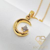 ราคา 65Carat - จี้พระจันทร์ เพชรแท้น้ำ100 น้ำหนัก 0.08 กะรัต ทองคำแท้9k{37.5%} (23540007293)