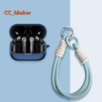 ราคา Case for EarFun Air Pro 4+ Silicone Soft Case Cute Nylon Lanyard Pendant Suitable for EarFun Air Pro 4 Plus Shockproof Shell Protective Sleeve with Hook (51202317577)