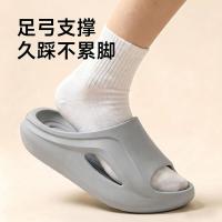ราคา 4 ซม.หนา Soled รองเท้าแตะกันลื่นรองเท้าแตะผู้ชายฤดูร้อนใช้ในบ้านกลางแจ้งสวมใส่อึก้าวรู้สึก Arch Sup (51362318163)