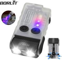 ราคา BORUiT V20-1 Keychain EDC LED Flashlight Portable Mini Torch Type-C Rechargeable Work Light 365nm UV Flashlight With Mag (27512494132)