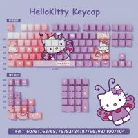 ราคา Sanrio HelloKitty keycaps Cherry Profile Dye-Sublimation PBT keycap สําหรับ 61/64/68/75/84/87/89/96/98/104/108 (47353418466)