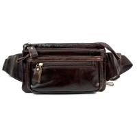 ราคา Chinatown Leather กระเป๋าหนังแท้ ผู้ชาย สะพายหน้าอก หรือคาดเอว สีน้ำตาลเข้ม (1196613158)