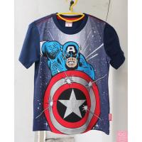 ราคา [T-Shirt] เสื้อยืด MARVEL ของแท้ เด็กผู้ชาย Size 9 ลายกัปตันอเมริกา (Captain America) มือสอง สภาพดีมาก (13436849976)