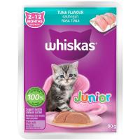 ราคา วิสกัสสูตรลูกแมวรสปลาทูน่าอาหารแมวชนิดเปียกแบบซอง80กรัม Whiskas Junior Tuna Cat Food Wet Pouch 80g. (46962636544)