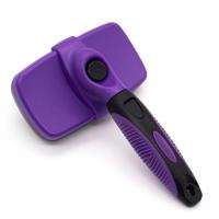ราคา Self Cleaning Shedding Cat Brush - Skin Friendly Hair Removal And Grooming Tool Suitable For Cats And Dogs, Pet Hair Removal Tool Suitable For Shedding & Haired Pets(Purple,Large) (41334132558)