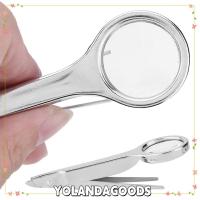 ราคา YOLANDAGOODS1 แว่นขยายกระเป๋า,โลหะเงินแว่นขยายปากคีบ,Multi-Functional 97 * 30 * 10 มม.เครื่องประดับแว่นขยายสําหรับ 10Xสําหรับแสตมป์รวบรวม (50016330739)