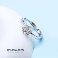 ราคา แหวนเงินแท้ 92.5% Heart & Arrow RGS-001 ประดับเพชร Cubic Zirconia (CZ) ปรับขนาดได้ (11510899121)