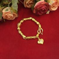ราคา สร้อยข้อมือทองเคลือบแก้วห้อยจี้หัวใจ ความยาว 7.5 นิ้ว น้ำหนักเทียบเท่า 3 บาท สร้อยทอง สร้อยแฟชั่น ทองชุบ ทองปลอม ไมครอน (12833917385)