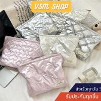 ราคา กระเป๋า Purse (G54) กระเป๋าหนังใส่เงิน มีซิป ขนาดพอดี พกพาง่าย สีเมทัลลิค ใส่เครื่องสำอางค์ได้ (48958497809)