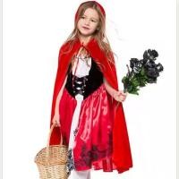 ราคา ชุดแฟนซีเด็กหนูน้อยหมวกแดง (ผ้าคลุมกำมะหยี่) Little Red Riding Hood Kid Costume (1582341770)