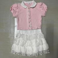 ราคา มือ1 ป้ายAbigail ไซน์L เซตเสื้อคอบัวสีชมพูและกางเกงกระโปรงลูกไม้ น่ารักมาก (55515303239)
