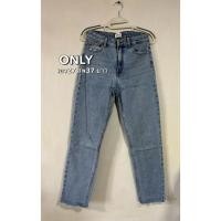 ราคา ONLY Mom jeans กางเกงยีนส์ ขายาว ทรงมัม ยีนส์สีกลาง มือ2 (53258052076)