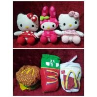 ราคา ตุ๊กตา Hello Kitty McDonald's Japan แฮปปี้มีลแปลงร่างได้ วินเทจปี 2002 ครบเซ็ต 3 ตัว (17205502545)
