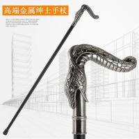 ราคา อิตาเลี่ยน Retro Cane สุภาพบุรุษ Cane อารยธรรม Stick Snake Head Bar ฮาโลวีนโลหะ Cane สยองขวัญ Old Man Scepter (26545729011)