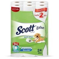 ราคา สก็อตต์เอ็กซ์ตร้าดับเบิ้ลโรลกระดาษชำระ 24ม้วน Scott Extra Toilet Tissue Double Roll 24rolls (52466277055)
