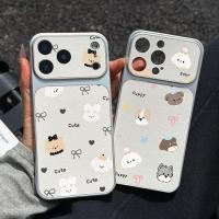 ราคา เคสโทรศัพท์ดีไซน์หุ้มเต็มใช้ได้กับ ไอโฟน รุ่นลูกสุนัขน่ารักป้องกันปุ่มกล้อง ทีพียู เคสโทรศัพท์นุ่มหนังรู้สึกเข้ากันได้กับ ไอโฟน 17, 16, 15, 14, 13 โปรแม็กซ์ และ ไอโฟน 16, 15, 14, 13มือโปร, แฟชั่น, ทนท
