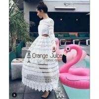 ราคา Orange juice Self Portrait เดรสลูกไม้เว้าเอว ผ้าลูกไม้ทอ งานสวยเก๋แอบเซ็กซี่เบาๆ (7778984989)
