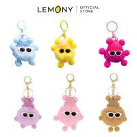 ราคา LEMONY พวงกุญแจปอมปอมขนฟูสุดเท่ใส่แว่นกันแดด #YF (26992452699)