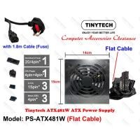 ราคา DESKTOP PC ATX PS-ATX481W FLAT CABLE POWER SUPPLY พร้อมสายไฟ 1.8M TINYTECH PSU PC FIT MICRO-ATX ATX CASE CASING (47801038974)