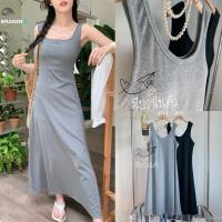 ราคา (อก 38-52“) เดรสคนอวบตัวยาว เดรสเสื้อกล้ามสาวอวบใส่โนบรา มีฟองน้ำเสริมอกทรงสวย เสื้อผ้าแฟชั่นสาวอวบอ้วนสไตล์เกาหลี YY (29045505905)