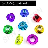 ราคา น๊อตตัวเมียติดแหวน เบอร์ 10,12,14 งาน เหล็กชุบสี (1 ชุด มี 5 ตัว) เกลียวมิล M6/M8/M10 (10636616220)