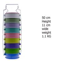 ราคา ปิ่นโตโบราณสีแฟนซี9ชั้นขนาด11cm(11/9) (1618164121)