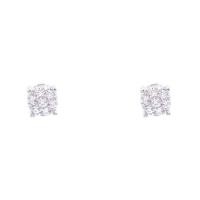 ราคา Lucky Gems ต่างหูเงินแท้ 925 เพชร CZ ชุบโรเดียม ต่างหู กระจุกเตยหลอก CZER292ws (18388009629)