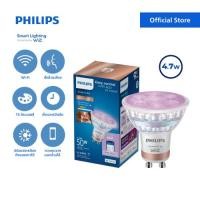 ราคา Philips Smart Light connected by WiZ หลอดไฟเปลี่ยนสีอัจฉริยะ 16ล้านเฉดสี RGB 4.7W 400Lumen ขั้ว GU10 (47364757923)
