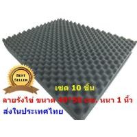 ราคา (ชุด 10 แผ่น) ฟองน้ำรังไข่ ขนาด 40*50 cm. หนา 1 นิ้ว ลายรังไข่ ฟองน้ำซับเสียง โฟมซับเสียง แผ่นกันเสียงสะท้อน (10107479337)
