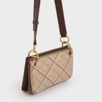 ราคา Usedbymny SALE! พร้อมส่ง กระเป๋า charles & keith ของแท้100% สีน้ำตาล สายหนัง Crossbody [Shopไทย] (48665363126)
