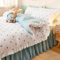 ราคา พร้อมส่ง!! ชุดเครื่องนอน ผ้าปูที่นอน กระโปรงเตียง ห้องนอน ผ้าปูที่นอน6ฟุต 1ชุด4ชิ้น 5/6/6.6ฟุต (11217049188)