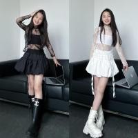 ราคา [KeDaYa] พร้อมส่ง เสื้อแขนยาวลูกไม้ซีทรูสไตล์เกาหลี กระโปรงสั้นมินิสไตล์ญี่ปุ่น y2kแฟชั่น ชุดเต้นเด็กผู้หญิง ชุดฮิปฮอปสำหรับสาวหวาน (26031168772)