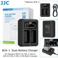 ราคา JJC BLN-1 Dual-Battery Charger สําหรับ BLN1 Olympus OM-D E-M1 E-M5 E-M5 Mark II PEN E-P5 ปากกา-F กล้อง & HLD-6 แบตเตอรี่ 2 ช่องชาร์จเปลี่ยนแบตเตอรี่ BCN-1 (52711091417)