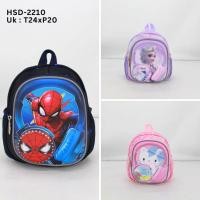 ราคา กระเป๋านักเรียนเด็กกระเป๋าเป้สะพายหลังโรงเรียนอนุบาล Paud SD Unisex 3D ตัวอักษรนูนภาพกระเป๋าเป้สะพายหลัง Ironman Frozen Superman Unicorn (27845199229)