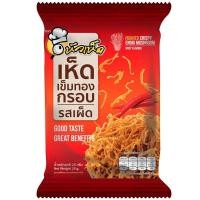 ราคา หัวเห็ดเห็ดเข็มทองอบกรอบรสเผ็ดแซบ 25กรัม HuaHed Crispy Enoki Mushroom Spicy Zabb 25g. (26895579429)