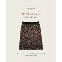 ราคา SAY APPAREL: Velvet leopard midi skirt (26663403413)