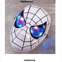 ราคา (สีขาว) หน้ากาก Spider-Man รุ่นพิเศษ - หน้ากากซูเปอร์ฮีโร่ Spider-Man สําหรับเทศกาลไหว้พระจันทร์และเครื่องแต่งกายฮาโลวีนสําหรับเด็กแฮกเกอร์ (45567679675)