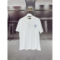 ราคา Chrome Hearts/Chrome Hearts ผู้ชายผู้หญิงเสื้อยืดพิมพ์เสื้อยืดธุรกิจเสื้อยืด American Letter พิมพ์ 3TLR (47315738407)
