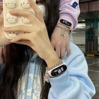 ราคา สร้อยข้อมือสมาร์ทนาฬิกาชายหญิงแฟนคู่หนึ่งคู่นักเรียนมัธยมต้นเยาวชนสไตล์วิทยาเขต เล่ย (46214328570)
