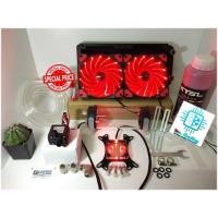 ราคา ชุดน้ำระบบเปิดCPU หม้อน้ำ2ตอน ครบชุด รุ่นNormal Grade / CPU Water Cooling Open Loop Set [สีแดง] (1518925795)