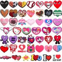 ราคา 55 รูปแบบรองเท้าผ้าใบ Love รูปแบบ Charms รองเท้าแตะจี้ปุ่ม Original Shoe Clog Pins ของขวัญสําหรับเพื่อน (24738936831)